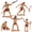 Assorted Color, variant on KAKOWELY Primitive human toy model 5Pcs Primitive Men Hunting Scene Model Kit Realistic Simulation Scene Layout Primitive Men Primitive Men Model For Sand Table Layout