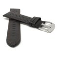 thumbnail image 2 of Extra Long (XL) 22mm GT Rally Perforated Leather Watch Strap Band, Stainless Steel Buckle, 2 of 7