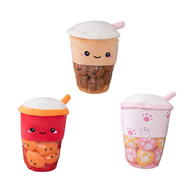 Peluche Bubble Tea Coussin – 24 Cm – Doux Et Câlin, Cadeau Tendance !