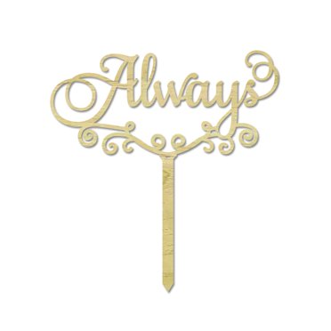 Always Custom Cake Topper en Bois Persoanlzied Rustique Cake Topper Décoration de Gâteau 6-7 Pouces de Large