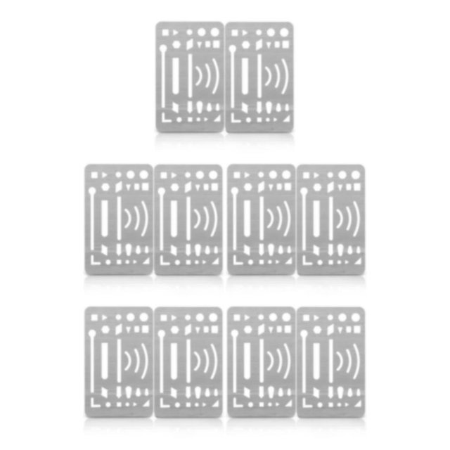 maskred 2pieces Durable Metal Ruler For Architects Precision Tools For Drawing Drafting Portable Template 1 5Set