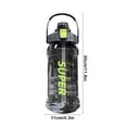 thumbnail image 3 of Linnome Large Capacity Sports Water Bottle 1.5L with Straw Leak Proof Shatterproof BPA Free 11.8 Inch, 3 of 6