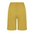 thumbnail image 4 of Plebaso Shorts Décontractés pour Femmes Longueur Genou, Shorts à Cordon, Shorts Roulés, Shorts Simples Légers à Enfiler, 4 of 6