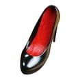 thumbnail image 1 of KLKCMS 1/6 Scale Figure Pointed Toe Pumps Shoes Cosplay Retro Miniature Soldier Costume Black A, 1 of 9