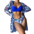 thumbnail image 1 of Birdeem Womens Sexy Printed Bikini Three-Piece Split Swimsuit Suit, 1 of 1