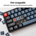 thumbnail image 4 of Keychron K6 Pro Wireless Custom Mechanical Keyboard QMK/Launcher Programmable Macro Hot-Swappable Keychron K Pro Red Switch 65% Layout Aluminum RGB Backlit Office Keyboard for Mac Windows Linux, 4 of 5