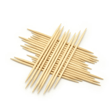 Supplika Cure-Dents en Bois de Bambou / Grands Cure-Dents Ronds en Bois / Cure-Dents Robustes et Sûrs à Double Face pour Fête, Amuse-Gueule, Barbecue, Fruits, Nettoyage des Dents. (1000 Unités)