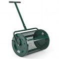 thumbnail image 1 of Gymax Compost SpreaderPeat Moss Spreader Roller w/Height-adjustable T-shape Handle Green, 1 of 10