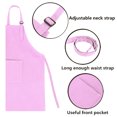 thumbnail image 4 of TOPTIE Kids Apron and Chef Hat Set, Adjustable Cotton Child Cooking Kitchen Apron, S-XXL-Light Pink-XL, 4 of 8