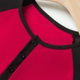 thumbnail image 4 of Kaemgyyd Men's Casual Henley Shirts Stylish Color Block Short Sleeve Summer Tops Lightweight Button Crew Neck Pullover Basic Tees, 4 of 5