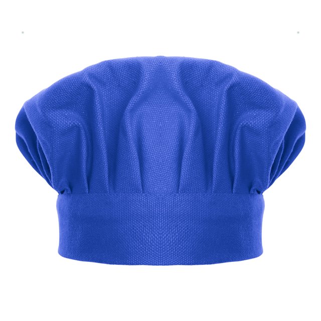 TOPTIE Chef Hat for Kid & Adult, Cotton Elastic Adjustable Kitchen Cooking Baking Hat-Blue-S