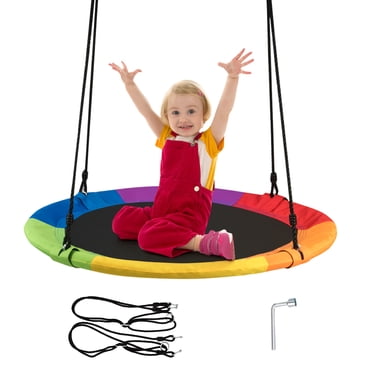 Goplus Balançoire Soucoupe Volante de 40 Pieds' pour Arbre Ensemble de Jeu Intérieur Extérieur Balançoire pour Enfants