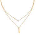 thumbnail image 3 of YSABOXY Personality Fashion 2 Layer Wear Water Drop Shape Pendant Necklace κы O4, 3 of 5