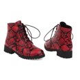 thumbnail image 4 of Bottes Hautes à Plateforme à Talons Hauts Épais pour Femmes à Manches, à Agencement de Couleurs de Fleurs d'Automne et d'Hiver, 4 of 6