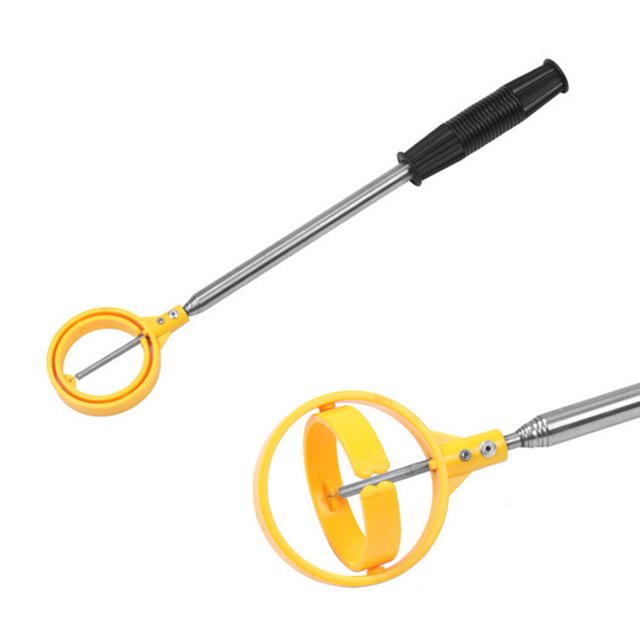 Outil de Récupération de Balles de Golf, Attrape-Balles Télescopique en Acier Inoxydable avec Libération à Ressort, Ramassage de Balles 80,3 Pouces, pour Étang d'Eau Lac, Buisson et Boue Accessoires d'Entraînement au Golf