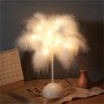 thumbnail image 2 of Creative Feather Bedroom Lamp Bedside Lamp Nightlight Wedding Room Warm Decorative Light Bedroom, 2 of 8