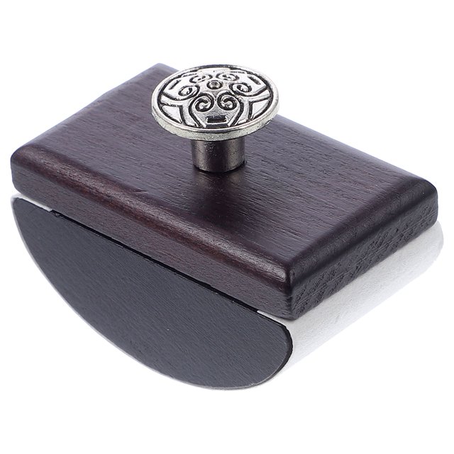 Milisten Portable Wood Rocker Blotter Ink Quick-drying Tool For Office Use Ink Absorbent Stamp