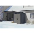 thumbnail image 1 of Suncast 6 x 5 ft Modernist Resin Storage Shed – Steel-Reinforced Outdoor Structure with 200 Cu. ft. Capacity - Cyberspace/Dove Gray, 1 of 7