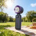 thumbnail image 3 of JZCHUNTOY Ice Sensation Handheld Fan, Portable Wearable Neck Hanging Design, Digital Display, Strong Airflow, Rechargeable Mini Fan for Outdoor Activities, Travel, Camping, Office and Daily Use, 3 of 7