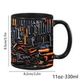 thumbnail image 3 of Black Creative Toolbox Design Mug Cup 3D Mechanical Engineer Theme Coffee Gift Set Birthday Present Model C Ceramic, 3 of 7