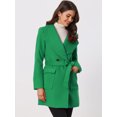 thumbnail image 3 of INSPIRE CHIC Manteau Trench Long Élégant pour Femme à Col Châle, Revers, Ceinturé, 3 of 7
