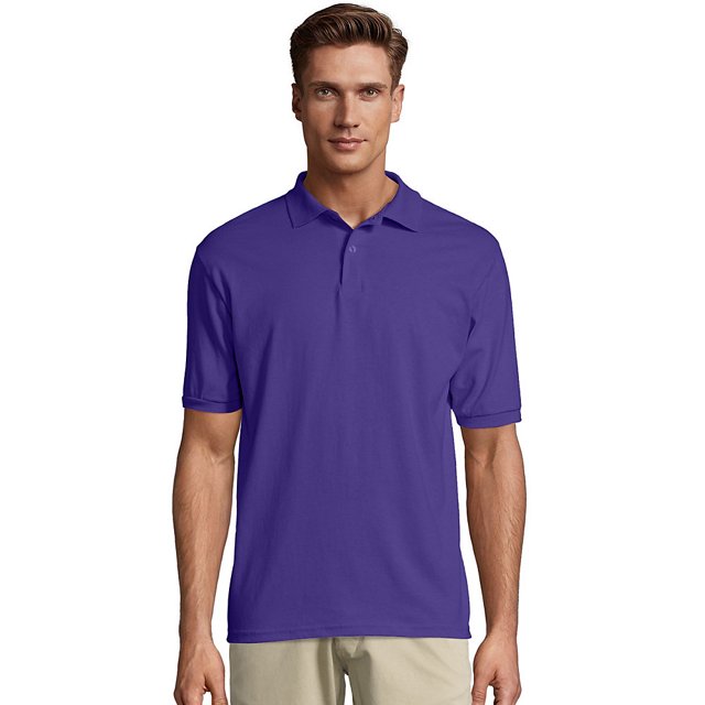 Hanes Men's Cotton-Blend EcoSmart Jersey Polo - 054X