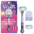 thumbnail image 1 of Gillette Venus Extra Smooth Sensitive Summer Surf Women's Razor with Reusable Razor Handle, 2 Razor Blade Refills and Shower Holder, 1 of 12