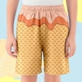 thumbnail image 2 of MIASHUI Shorts à Imprimé Graphique pour Garçons et Filles, Shorts de Plage Décontractés d'Été Confortables, Orange, 5-6 Ans, 2 of 4
