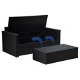 thumbnail image 2 of Kingfisher Lane Ensemble de Canapé de Patio en Osier 2 Pcs, Noir, 2 of 6