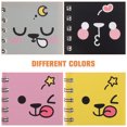 thumbnail image 2 of Miangastore 4 Pcs Mini Carnet Dessin Animé Mini Carnet Journal Carnet Portable Bloc-Notes de Poche Journal de Voyage Carnet (Rose + Jaune + Gris + Noir), 2 of 8