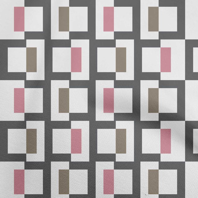 oneOone Silk Tabby Gray Fabric Geometric Sewing Craft Projects Fabric Prints By Yard 42 Inch Wide
