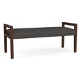 thumbnail image 1 of Pemberly Row Banc d'Accueil 2 Places avec Cadre en Bois, Gris, 1 of 5
