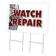 thumbnail image 1 of SignMission C-2436-DS-Watch Repair 24 x 36 in. Watch Repair Yard Sign & Stake, 1 of 1