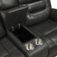 thumbnail image 2 of Cosmic Homes Sublime Ensemble de Fauteuil Inclinable Manuel 3 Pcs en Cuir d'Air Charbon – Sofa, Causeuse et Fauteuil Inclinable avec Porte-Gobelets et Rangement, Salon, 2 of 6