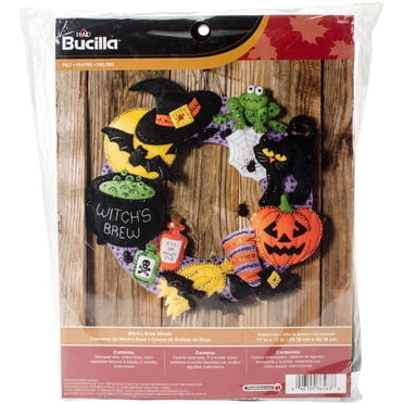 Bucilla Kit Appliqué Couronne en Feutre 17 Pouces Round-Switch's Brew 86563