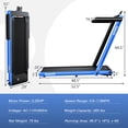 thumbnail image 2 of Gymax Tapis Roulant Motorisé Pliant pour Dessous de Bureau Tapis Roulant Électrique avec Appli Bleu, 2 of 10