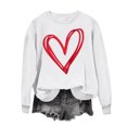 thumbnail image 2 of Yuyuzo Chandails en Molleton pour Femmes Décontractés Saint-Valentin Manches Longues Col Rond Ample Ajusté Mince Chandail Tops, 2 of 5