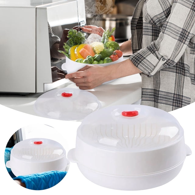 Hearth & Gear Microwave Oven Steamer Multifunctional Microwave Vegetable Steamer With A Transparent Lid Cookware Micro Dish Kitchen Cooking Steamers For Cooking Dumplings Vegetable No Stick Frying