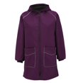 thumbnail image 3 of Breezora Manteau Long à Capuchon Résistant à l'Eau pour Femmes avec Détails Réfléchissants, devant à Boutons, Vêtement d'Extérieur de Protection contre la Pluie, Taille TTG, Violet, 3 of 8
