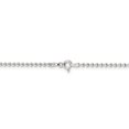 thumbnail image 4 of Chaîne Perlée en Argent Sterling 925 2mm 16 Pouces, 4 of 5