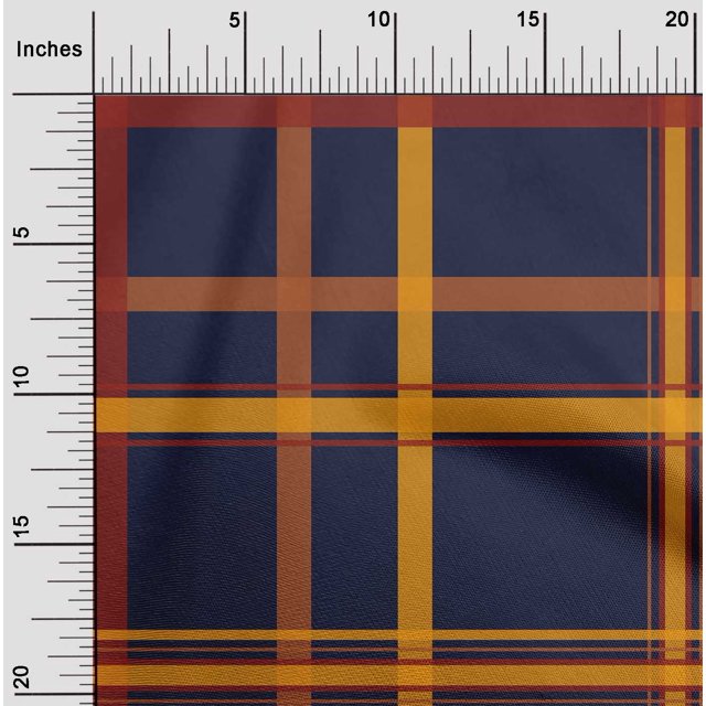 oneOone Silk Tabby Fabric Madras Check Decor Fabric Printed BTY 42 Inch Wide