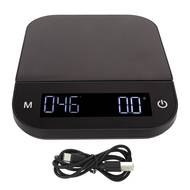 ZPSHYD Balance Alimentaire de Cuisine électrique avec Fonction PC D'épluchage Version Anglaise, Conception étanche, Fonction de Synchronisation et Balance à Assiette à Café pour Cuisine (5kg/0.1g)