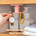 thumbnail image 4 of Maytalsory 1/2/3/5 Kitchen Hanger Self-adhesive Replacement Solid Color Punch-free 360 Degree Rotatable 6 Claw Detachable Mug Brush Rack Black 1 Pc, 4 of 6
