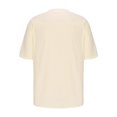 thumbnail image 4 of Shirts for Men, Mens Solid Color Round Neck Irregular Pullover Short Sleeve V-neck Blouses Shirts, 4 of 5