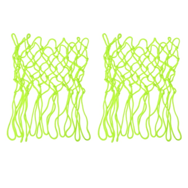 EeaseCA 2 PCS Night Glowing Luminous Basketball Net Nylon Braided Standard Professional Basketball Net Heavy Duty Thick Net Basketball Net (Green)