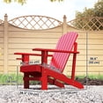 thumbnail image 3 of Outsunny Classic Adirondack Chair with Cup Holder for Backyard Red, 3 of 10