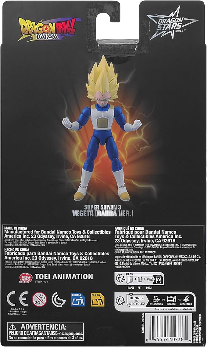 Dragonball Daima Figurine Articulée de 6 Pouces Dragon Stars - Super Saiyan 3 Vegeta