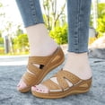 thumbnail image 1 of Dvkptbk Sandales Femmes Sandales Multicolores Brodées pour Femmes avec Semelle Compensée à Bout Ouvert Chaussures à Plateforme Chaussures pour Femmes, 1 of 9