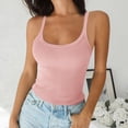thumbnail image 2 of Timegard Tank Tops for Women Plus Size Square Neck Slim Comfy Solid Color Basic Tee Casual Going out Top, 2 of 6