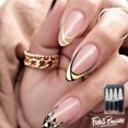 thumbnail image 1 of Fofosbeauty 24 pcs Almond Fake Nails Tips, Medium Press on French Nails, Stylishness, 1 of 6